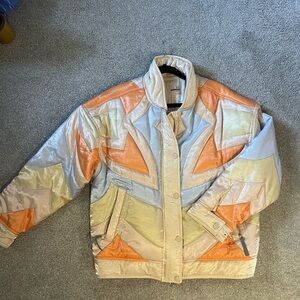 Free people Shine On metallic puffer jacket